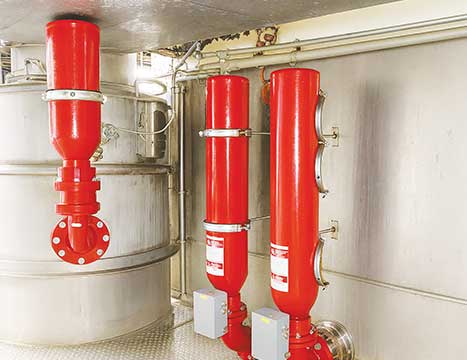 Explosion protection Systems Chemical Suppression Highly Reliable