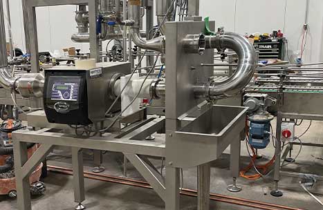 Industrial metal detection liquid production metal detection